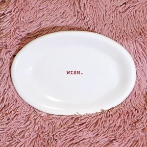 Rae Dunn Wish typewriter holiday oval